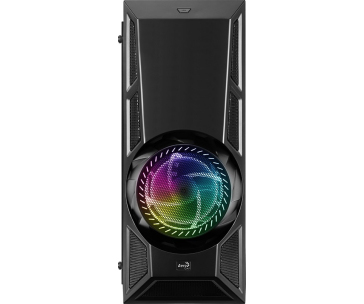 AEROCOOL skříň AeroEngine RGB, Mid tower, 1x USB 3.0, 2x USB 2.0, 2x audio, bez zdroje