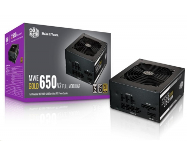 Cooler Master zdroj  MWE 650 Gold-v2  Full modular, 650W, 80+ Gold