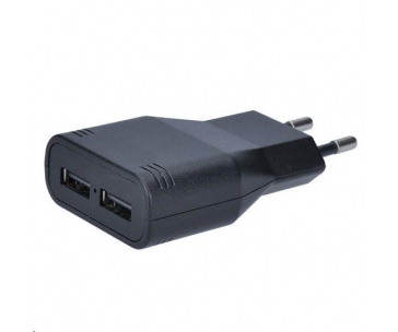 Solight USB nabíjecí adaptér, 2x USB, 3100mA max., AC 230V, černý