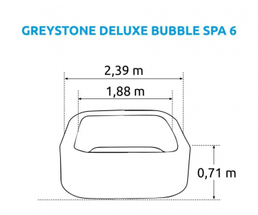 Bazén vířivý nafukovací Pure Spa - Bubble Greystone Deluxe 6 AP - Intex 28452