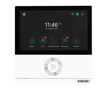 EVOLVEO DoorPhone AHD7, Sada domácího WiFi videotelefonu s ovládáním brány nebo dveří bílý monitor