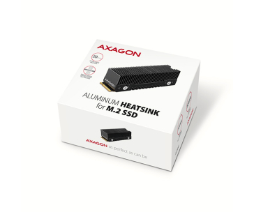 AXAGON CLR-M2XT, hliníkový pasivní chladič pro jedno i oboustranný M.2 SSD disk, výška 20 mm
