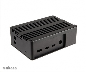 AKASA krabička pro Raspberry Pi 4 Model B, Extended Aluminium, with Thermal Modules (SD Slot concealed)