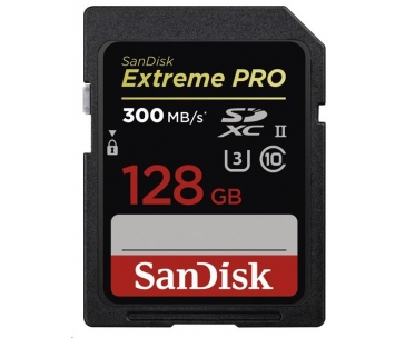 SanDisk SDXC karta 128GB Extreme Pro (300MB/s UHS-II)