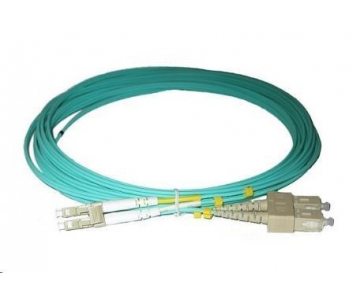 Duplexní patch kabel MM 50/125, OM3, LC-SC, LS0H, 10m