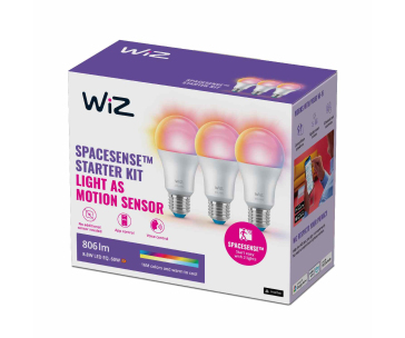 PHILIPS WiZ Wi-Fi BLE A60 E27 60 W - barevná žárovka, nastavitelná teplota, stmívatelná