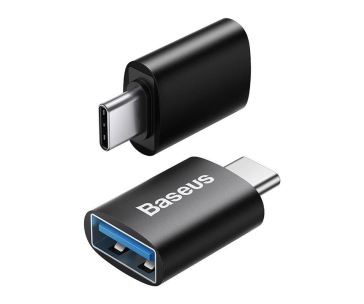 Baseus Ingenuity mini OTG adaptér USB-C samec na USB-A samice 3,1A, černá