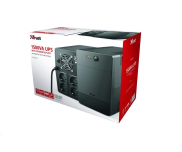 TRUST UPS Paxxon 1500VA UPS with 4 standard wall power outlets