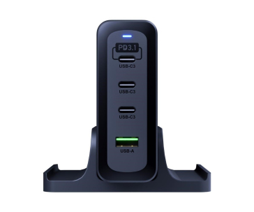 3mk nabíjecí stanice - Hyper Charging Station, 240 W, GaN, 3x USB-C + 1x USB-A