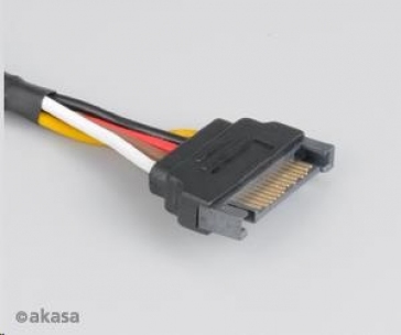 AKASA kabel SATA prodlužka napájení, 30cm