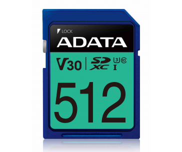 ADATA SDXC karta 512GB Premier Pro UHS-I U3 Class 10 (R:95/W:60 MB/s)