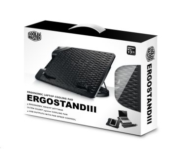 Cooler Master chladící podstavec NotePal ErgoStand III pro notebook do 17", 23cm, černá