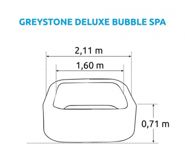 Bazén vířivý nafukovací Pure Spa - Bubble Greystone Deluxe 4 AP - Intex 28450