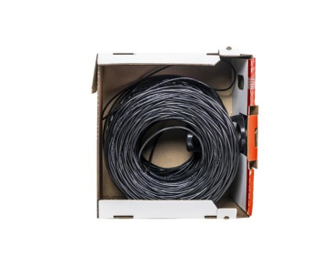 FTP venkovní kabel LYNX REELEX AIR, Cat5E, drát, PE, Fca, černý, 305m