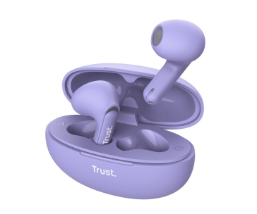 TRUST sluchátka Yavi, Bluetooth, špunty, fialová
