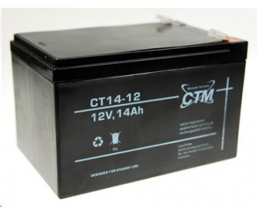Baterie - CTM CT 12-14 (12V/14Ah - Faston 250), životnost 5let