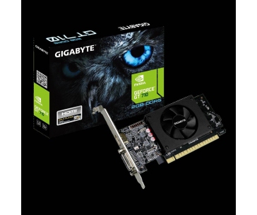 GIGABYTE VGA NVIDIA GeForce GT 710 2G, 2G DDR5, 1xHDMI, 1xDVI-I