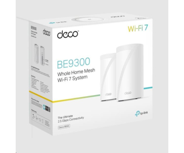 TP-Link Deco BE65(2-pack) WiFi7 Mesh(BE9300,2,4GHz/5GHz/6GHz,4x2,5GbELAN/WAN, 1xUSB3.0)