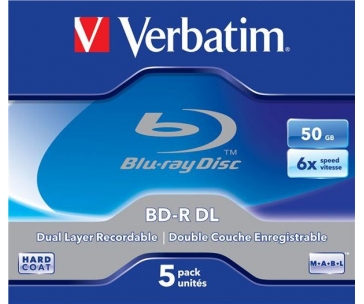 VERBATIM BD-R(5-pack)/DualLayer/Jewel/6X/50GB
