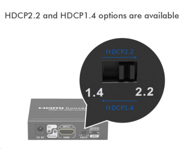 PREMIUMCORD Převodník - 4K@60Hz Audio Extractor ARC,HDR,výstupy: stereo jack, SPDIF, RCA