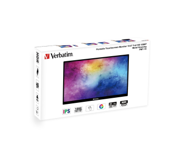 Verbatim PMT-15 Portable Touchscreen Monitor 15.6" Full HD 1080p Metal Housing