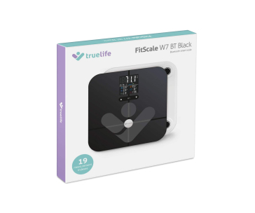 TrueLife FitScale W7 BT - Bioelektrická impedanční bluetooth váha - černá