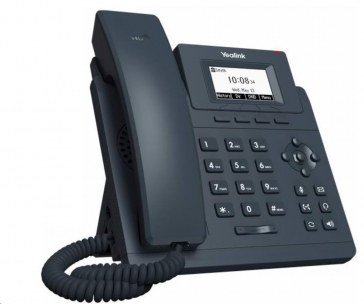 Yealink SIP-T30P IP telefon, 2,3" 132x64 grafický, 2x RJ45 10/100, PoE, 1x SIP, s adaptérem