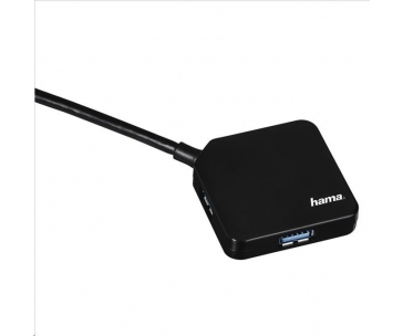 Hama USB 3.0 Hub 1:4, čierny