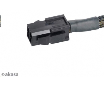AKASA kabel redukce napájení z 4pin ATX 12V female na 8pin (4+4) ATX 12V male, 15cm
