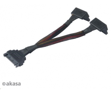 AKASA kabel  SATA rozdvojka napájení, 15cm