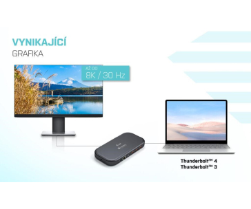 i-tec Thunderbolt 3/USB-C Dual 4K Dock.St. + USB-C to DisplayPort Cable (1,5 m) + PD 60W