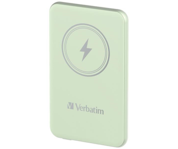 VERBATIM Powerbanka Charge 'n' Go, Magnetická, 5000 mAh, USB-C, Zelená