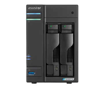 Asustor AS6702T 2-bay NAS Lockerstor 2 Gen2, 4GB DDR4, 4xM.2, 2x2.5GE, 2xUSB3.2, Celeron N5105 4core 2.0GHz