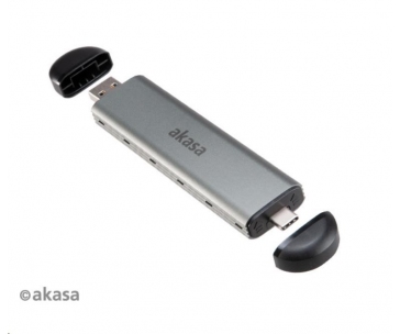 AKASA externí box pro M.2 SATA/NVMe SSD to USB 3.1 Gen 2, 10Gb/s, hliníkový