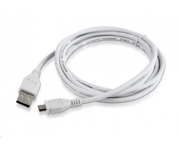 GEMBIRD Kabel CABLEXPERT USB A Male/Micro B Male 2.0, 1,8m, White, High Quality