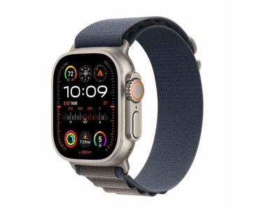 APPLE Watch Ultra 2 GPS + Cellular, 49mm Titanium Case with Blue Alpine Loop - Small
