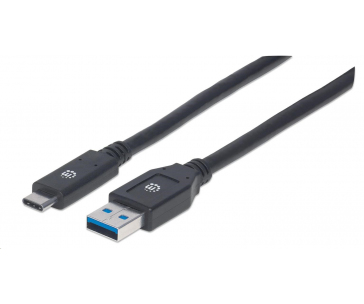 MANHATTAN Kabel SuperSpeed USB-C na USB, 3m, černá
