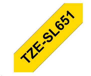 BROTHER TZESL651 - kazeta TZ šířky 24mm, lamino TZE-SL651, žlutá/černé písmo