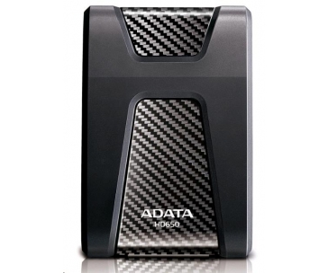 ADATA Externí HDD 2TB 2,5" USB 3.1 DashDrive Durable HD650, černý (gumový, nárazu odolný)