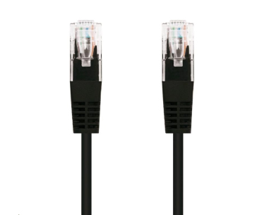C-TECH kabel patchcord Cat5e, UTP, černý, 1m