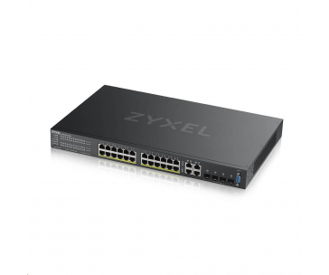 Zyxel GS2220-28HP 28-port L2 Managed Gigabit PoE Switch, 24x gigabit RJ45, 4x gigabit RJ45/SFP, PoE 375 W