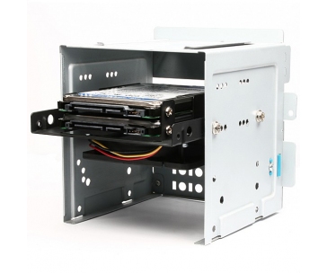 AXAGON RHD-225, kovový rámeček pro 2x 2.5" HDD/SSD do 3.5" pozice, montáž ventilátoru