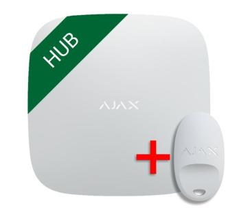 SET Ajax Hub white + Ajax SpaceControl white - ZDARMA