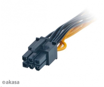 AKASA kabel 2xSATA na 6pin PCIE adaptér, 15cm