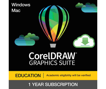 CorelDRAW Graphics Suite 365 Student & Teacher pronájem licence  (25+) (Windows/MAC) EN/FR/DE/IT/SP/BP/NL/CZ/PL