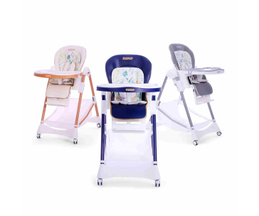 NENO SEDI WHITE multifunkční židle na krmení, bezpečnostní pás, nastavitelné pozice, ekokůže, bílá