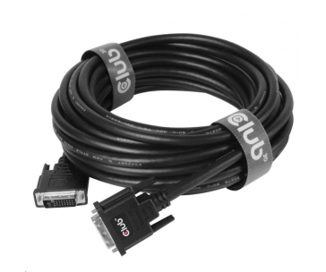 Club3D kabel DVI-D Dual Link (24+1), 10m, Bidirectional, 28 AWG