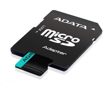 ADATA MicroSDXC karta 128GB Premier Pro UHS-I V30S (R:100/W:80 MB/s) + SD adaptér