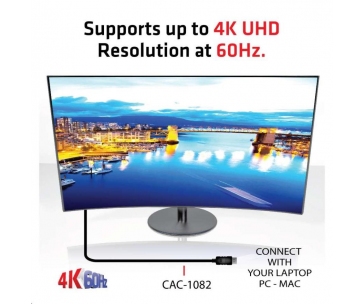 Club3D Adaptér aktivní DisplayPort 1.4 na HDMI 2.0b HDR (M/M), 2m