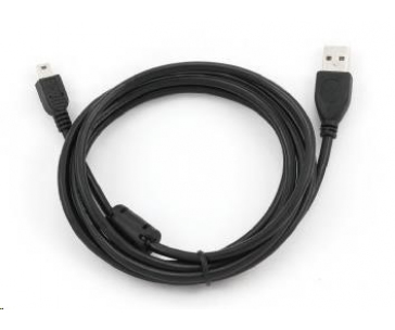 GEMBIRD Kabel USB 2.0 A-Mini B (5pin) propojovací, HQ s ferritovým jádrem, 1,8m, černý
